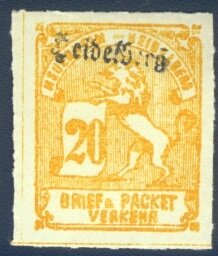 Lion and Scroll Overprinted Heidelberg in Black