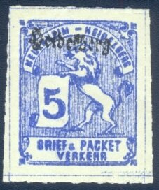 Lion and Scroll Overprinted Heidelberg in Black