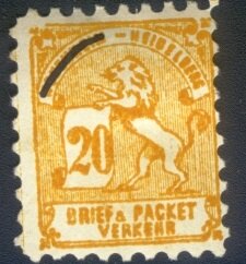 Lion and Scroll with NEUENHEIM Crossed Out