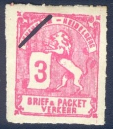 Lion and Scroll with NEUENHEIM Crossed Out