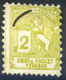 Lion and Scroll with NEUENHEIM Crossed Out