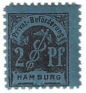 Stamp, Staff of Mercury, Germany, Imperial Era Private Post Offices,  