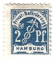 Stamp, Staff of Mercury, Germany, Imperial Era Private Post Offices,  