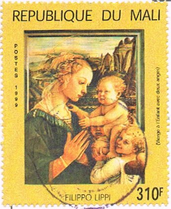 "Maria with child and two angels" by Filippo Lippi