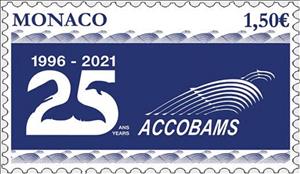 Stamp, ACCOBAMS Conservation Agreement, 25th Anniversary, Monaco,  , Environment Protection