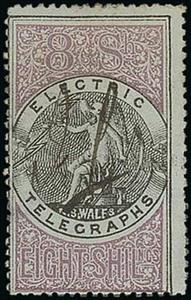 Stamp, Allegory of telegraphy, New South Wales,  , Telegraphy