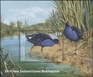 Souvenir Sheet, Pukeko, New Zealand,  , Animals (Fauna), Birds