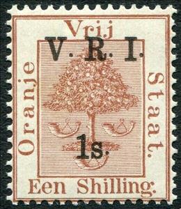Stamp, Orange tree overprinted, Orange Free State,  