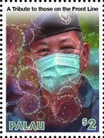 Stamp, Covid-19, Palau,  , Healthcare