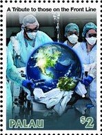 Stamp, Covid-19, Palau,  , Healthcare