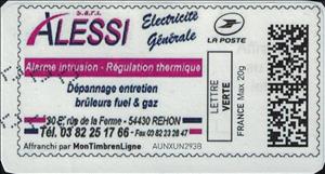 Stamp, Alessi Electricite Generale, Personalized and Private Mail Stamps,  , Building Industry