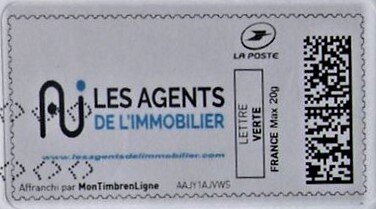 Stamp, Les Agents de l'immobilier, Personalized and Private Mail Stamps,  