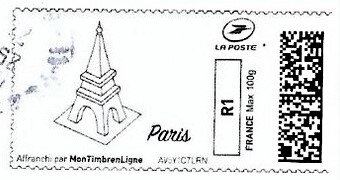 Stamp, Paris Eiffel Tower, Personalized and Private Mail Stamps,  , Towers