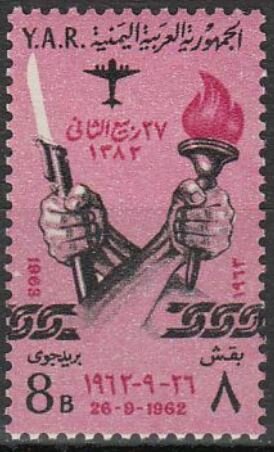 Crossed hands with torch and dagger