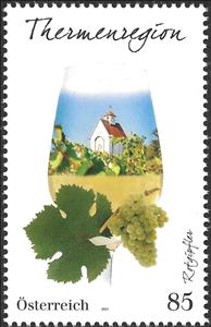 Stamp, Thermal Region - Rotgipfler, Austria,  , Churches - Cathedrals - Basilicas - Chapels, Wine