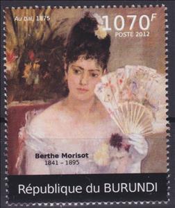 Stamp, "At the Ball" (1875), Burundi,  , Paintings