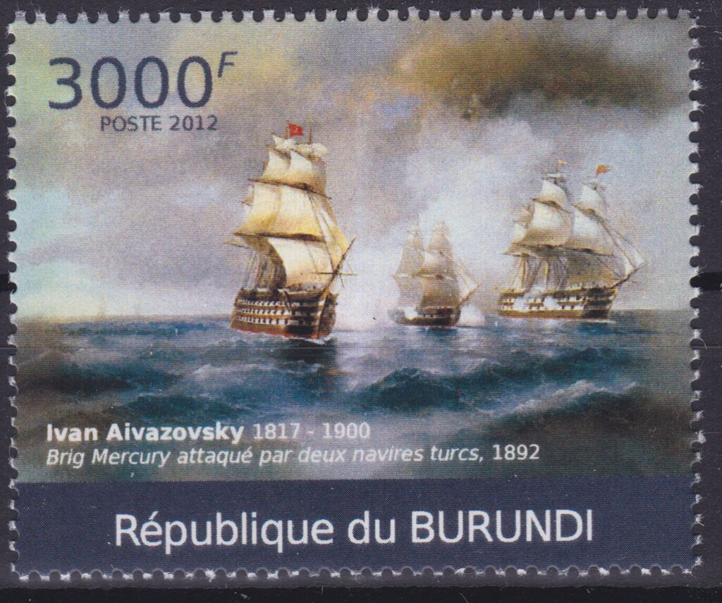 "Brig Mercury Attacked by Two Turkish Ships" (1892)