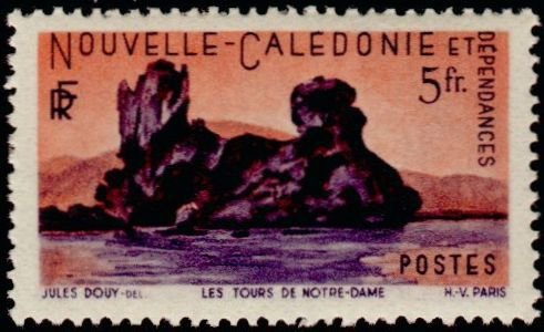 Stamp, Towers of Notre Dame, New Caledonia,  