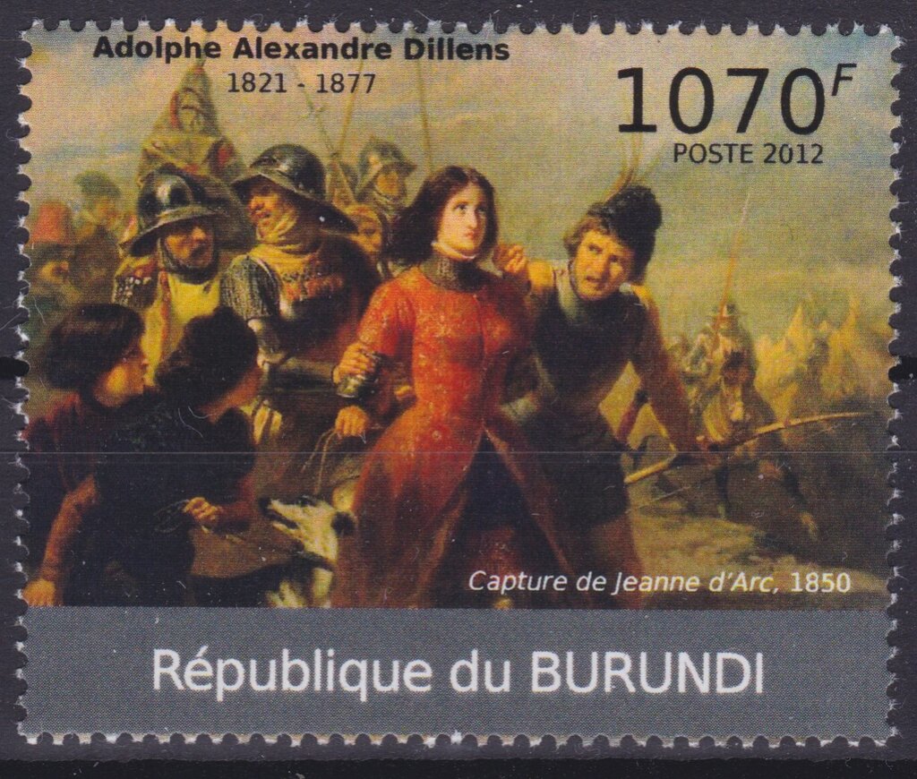 Joan of Arc, Painting by Adolphe Alexandre Dillens