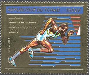 Stamp, Runner, Chad,  , Athletes, Olympic Games, Running