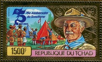 Scouts at campsite, Baden-Powell