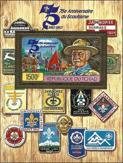 Scouts at campsite, Baden-Powell