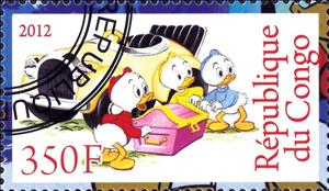 Stamp, Le Monde De Walt Disney, Cinderellas,  , Cartoons