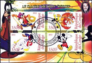 Mini Sheet, Le Monde De Walt Disney, Cinderellas,  , Cartoons