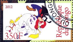Stamp, Le Monde De Walt Disney, Cinderellas,  , Cartoons