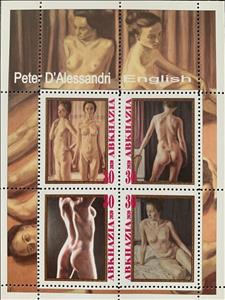 Mini Sheet, Peter D'Alessandri, English, Cinderellas,  , Nudes, Painters, Paintings, People, Women
