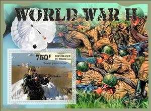 Mini Sheet, Worl War II, Cinderellas,  , Men, Military Forces, People