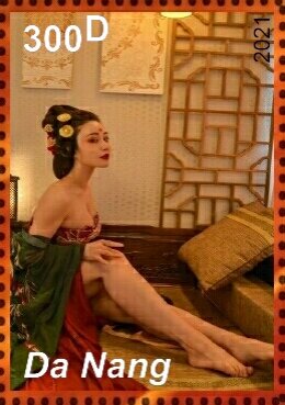 Stamp, Yuan Herong, Cinderellas,  , Models, Photographs, Women