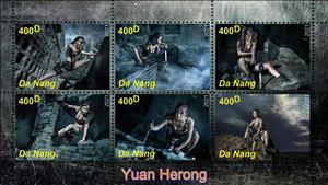 Mini Sheet, Yuan Herong, Cinderellas,  , Models, Photographs, Women