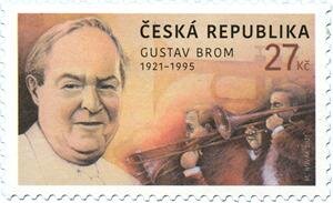 Stamp, Personalities: Gustav Brom, Czech Republic,  , Composers, Conductors, Famous People, Men, Music, Musicians, Singers