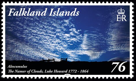 Stamp, Altocumulus, Falkland Islands,  , Clouds, Meteorology