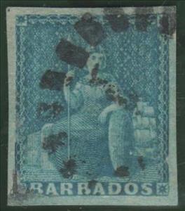 Stamp, Issues of 1852-1855, Barbados,  