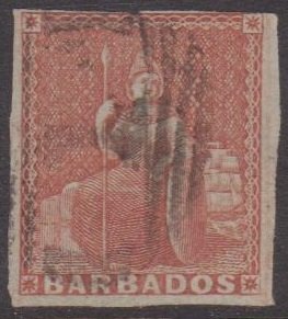 Stamp, Issues of 1852-1855, Barbados,  