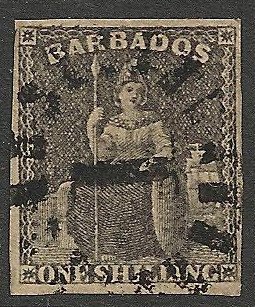 Stamp, Issues of 1859, Barbados,  