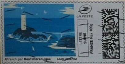 Stamp, Blue Lighthouse, Personalized and Private Mail Stamps,  , Coastal Areas, Lighthouses