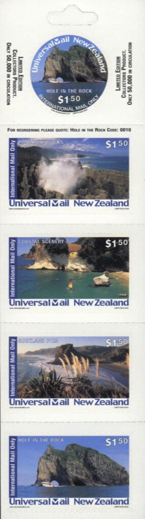 Booklet Pane, Hole in the Rock 2, Personalized and Private Mail Stamps,  , Rocks, Round Stamps
