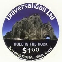Stamp, Hole in the Rock 5, Personalized and Private Mail Stamps,  , Coastal Areas, Landscapes, Rocks, Round Stamps