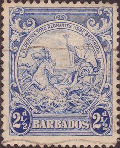 Stamp, Seal of the colony, Barbados,  