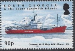 Stamp, FPV Pharos, South Georgia and The South Sandwich Islands,  , Mailboats, Postal Traffic, Ships