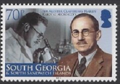 Stamp, Hardy and Microscope, South Georgia and The South Sandwich Islands,  , Biologists, Microscopes, Scientists