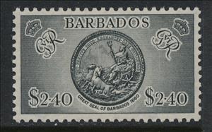 Stamp, Great Seal, 1660, Barbados,  