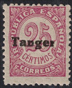 Stamp, Numeral, Tangier, Spanish Post Office,  