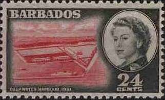 Stamp, Deep Water Harbour, Barbados,  