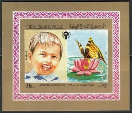 Child and butterfly