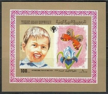 Child and butterfly