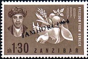 Freedom from Hunger Overprinted with "JAMHURI 1964"
